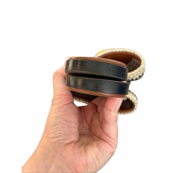 Valentino Garavani Slide Crochet Sandal Ivory Multi Size 8US 38EU Open Toe $980 - Picture 8 of 10